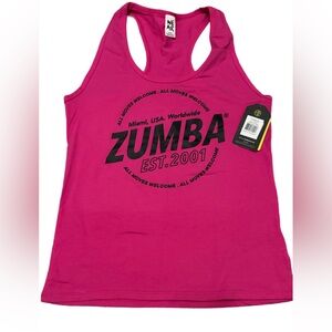 Zumba Fitness Pink Racerback Tank Top. Size L